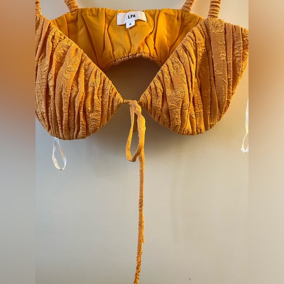 LPA Robin Scrunchie Bralette Top in Tangerine Dream - Picture 6 of 9